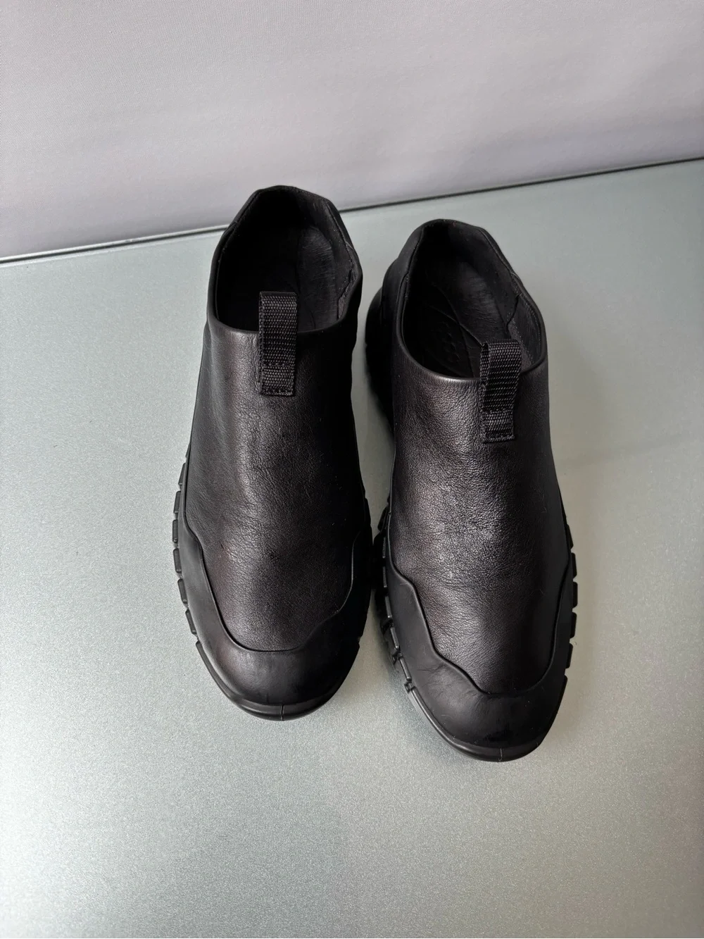 Ecco Black Slip-On Athletic Sneakers
